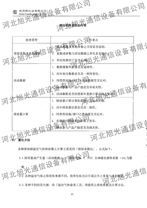 溫室氣體核查報告